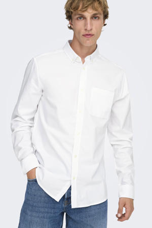 slim fit overhemd ONSALVARO wit