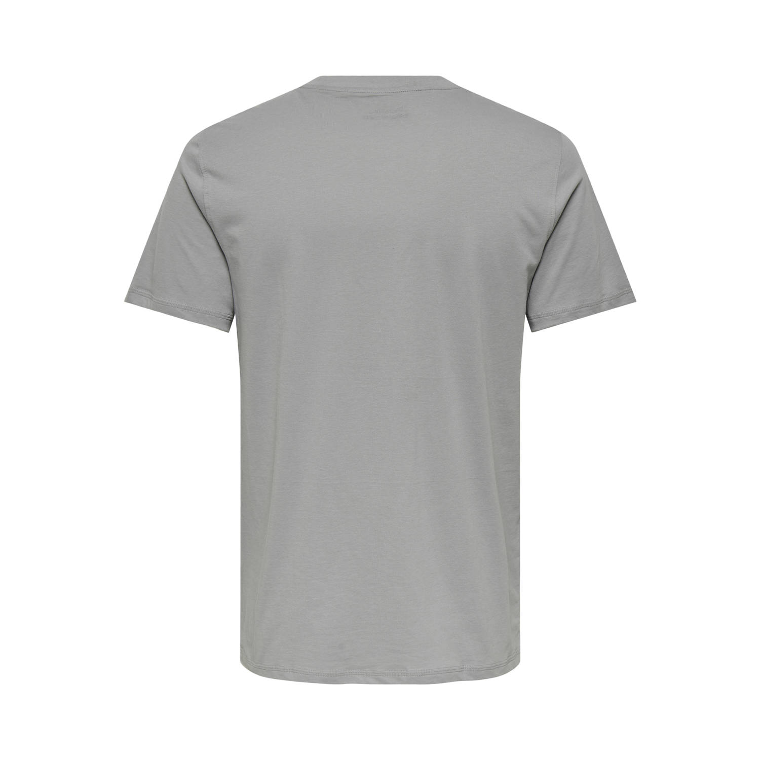ONLY & SONS regular fit T-shirt ONSMAX van katoen grijs