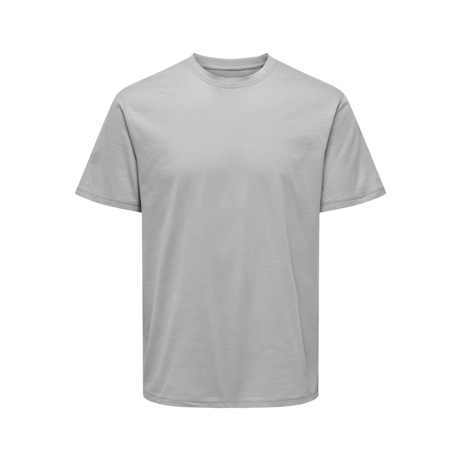 ONLY & SONS regular fit T-shirt ONSMAX van katoen grijs