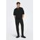 ONLY & SONS loose polo grof gebreid zwart