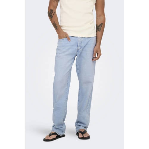 ONLY & SONS straight leg jeans ONSEDGE light blue denim afbeelding