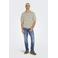 ONLY & SONS loose polo grof gebreid beige