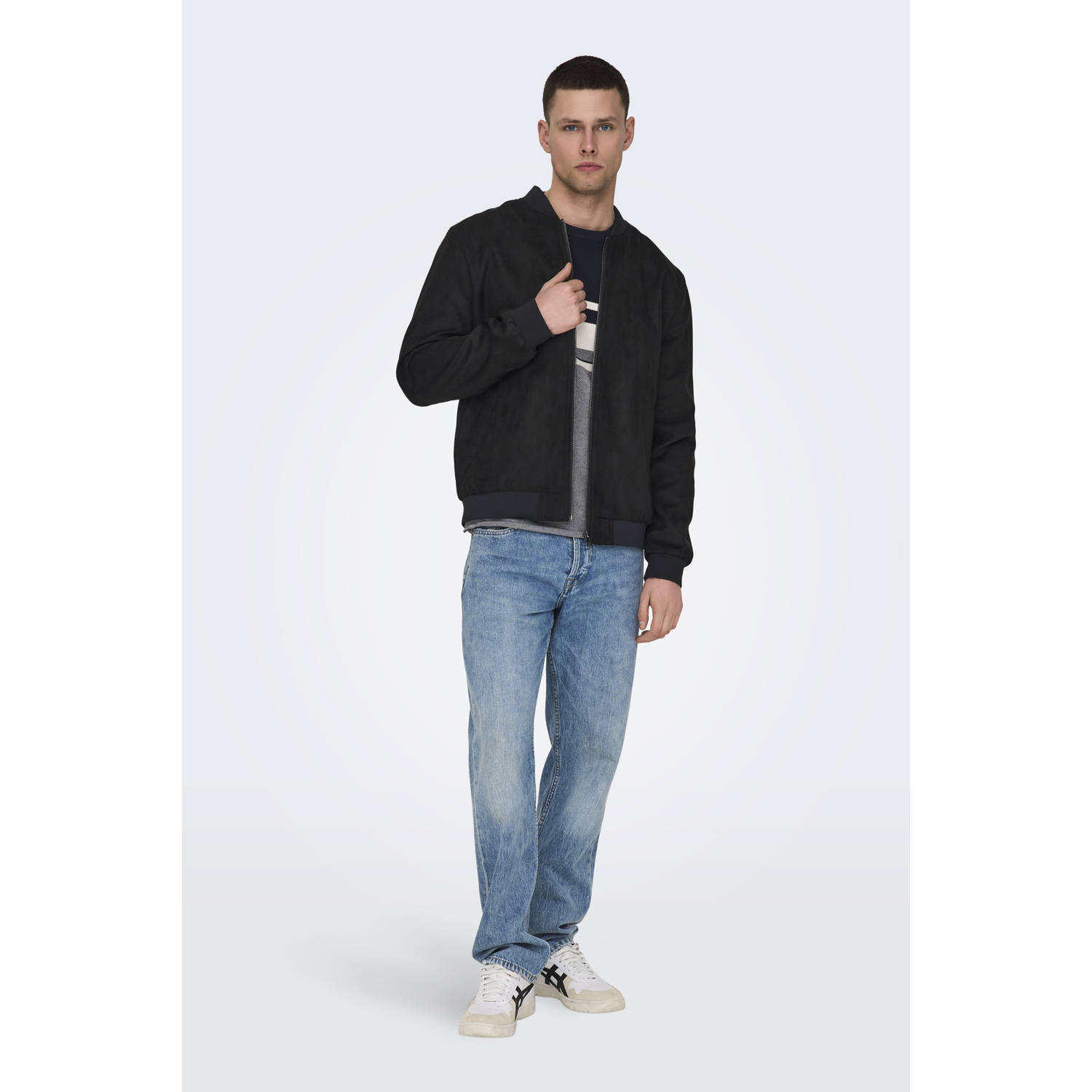 ONLY & SONS bomberjack zwart