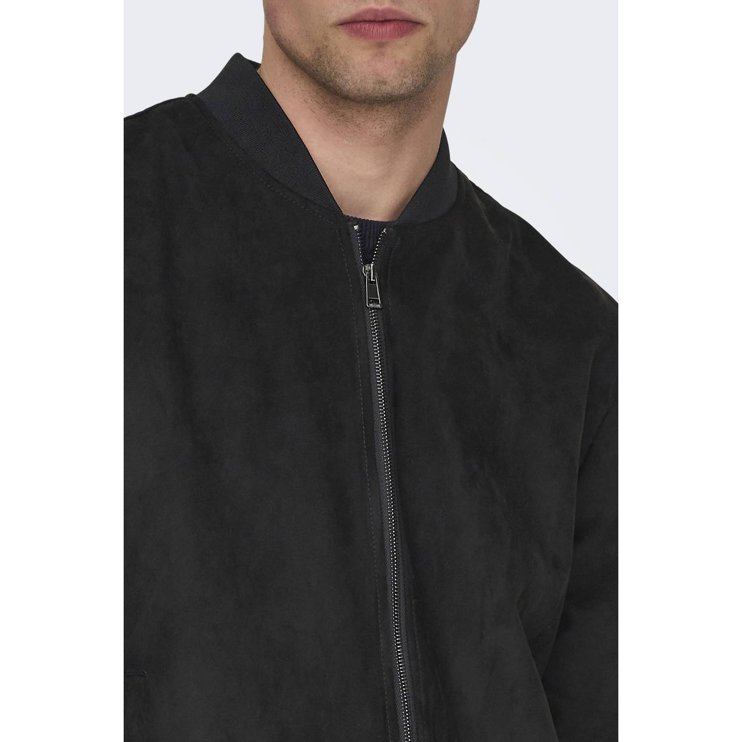 ONLY & SONS bomberjack zwart