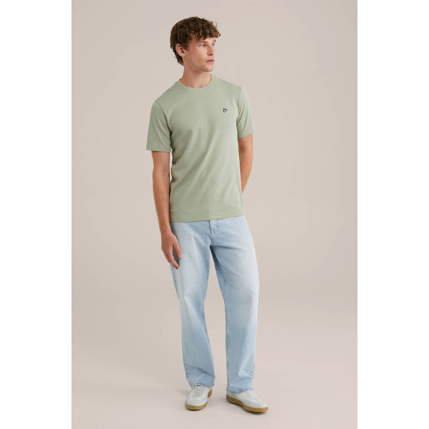 WE Fashion T-shirt lichtgroen