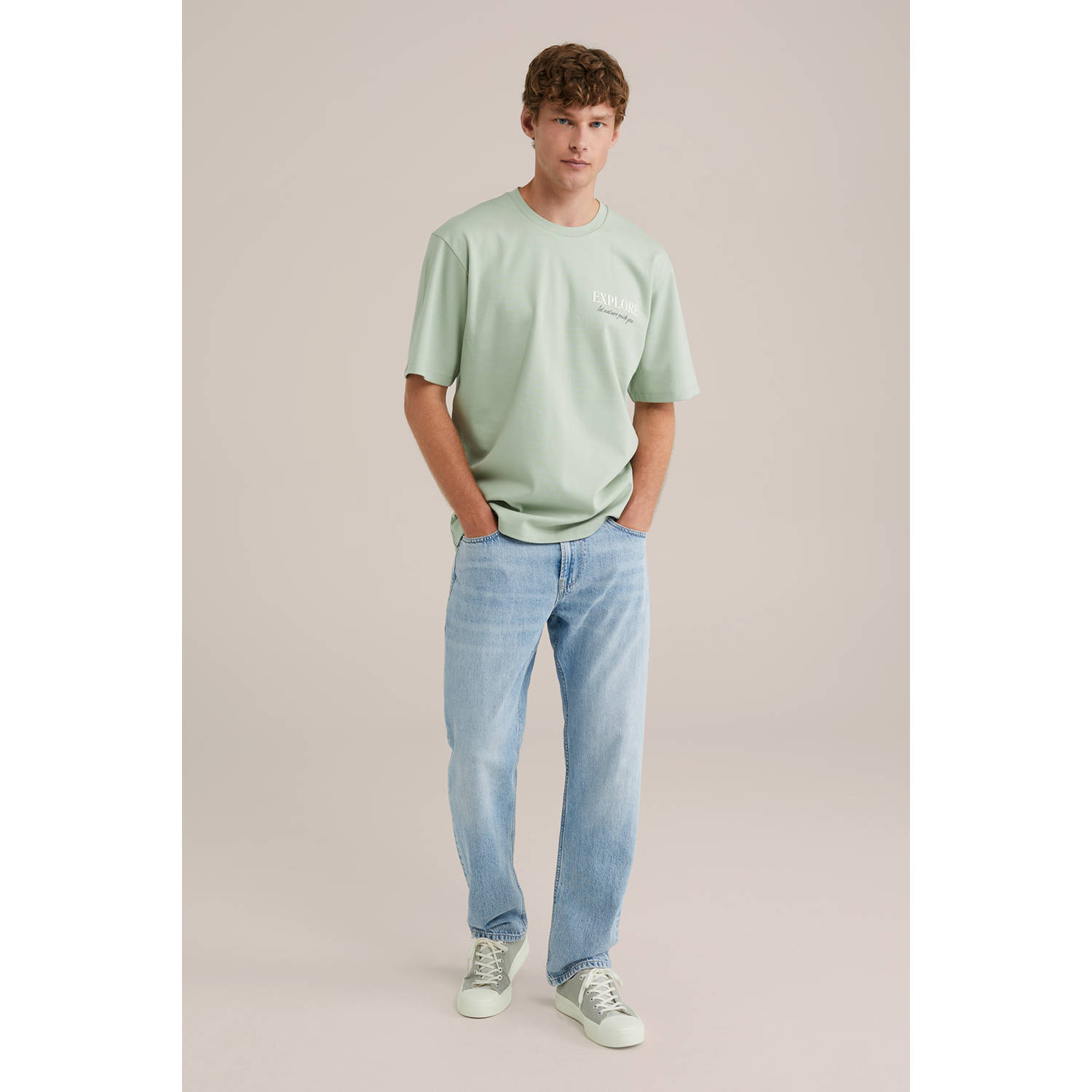 WE Fashion T-shirt mintgroen