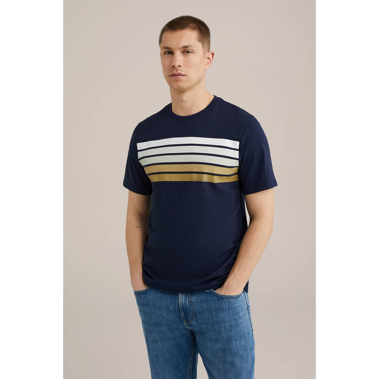 WE Fashion T-shirt donkerblauw