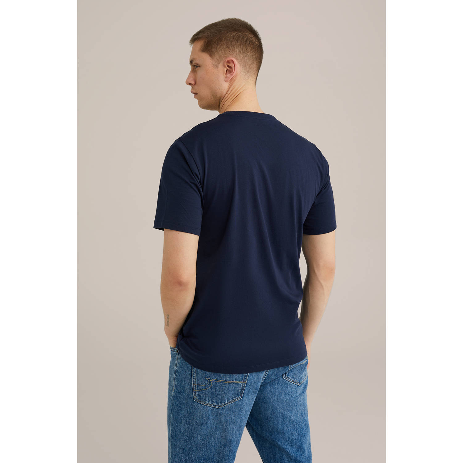 WE Fashion T-shirt donkerblauw