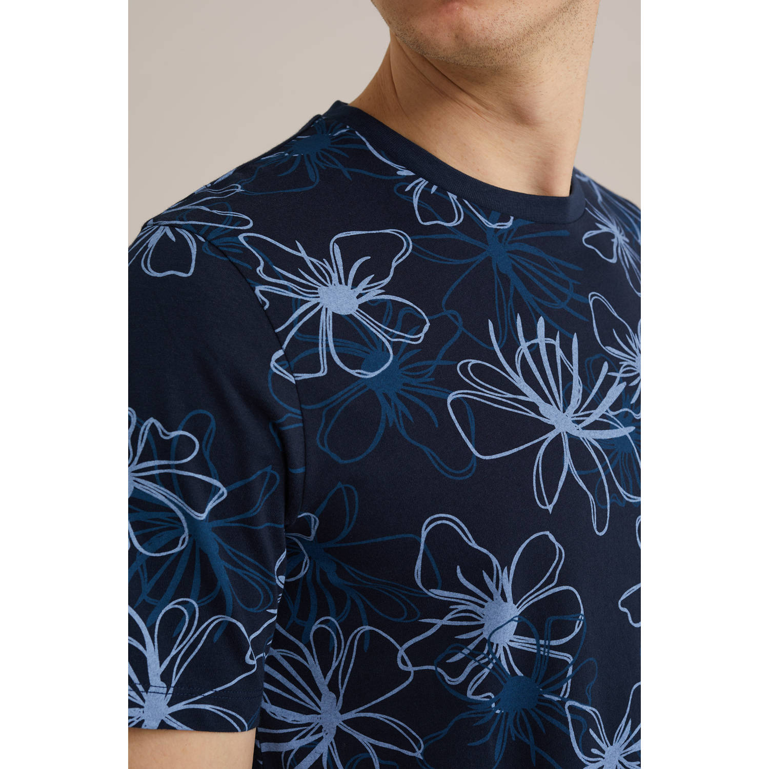 WE Fashion T-shirt donkerblauw
