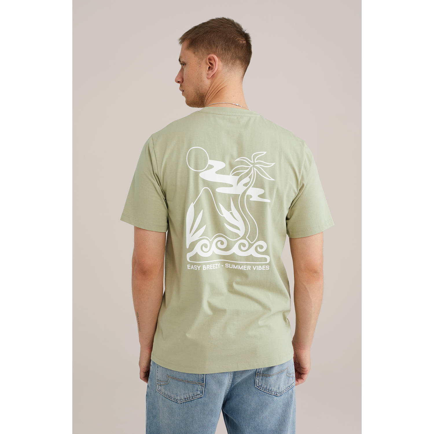 WE Fashion T-shirt lichtgroen