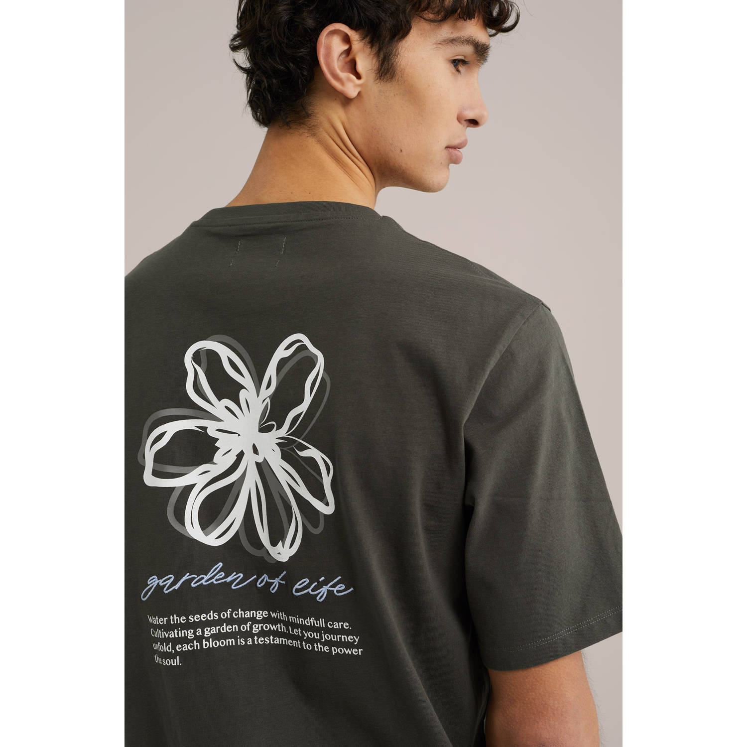 WE Fashion T-shirt donkergroen