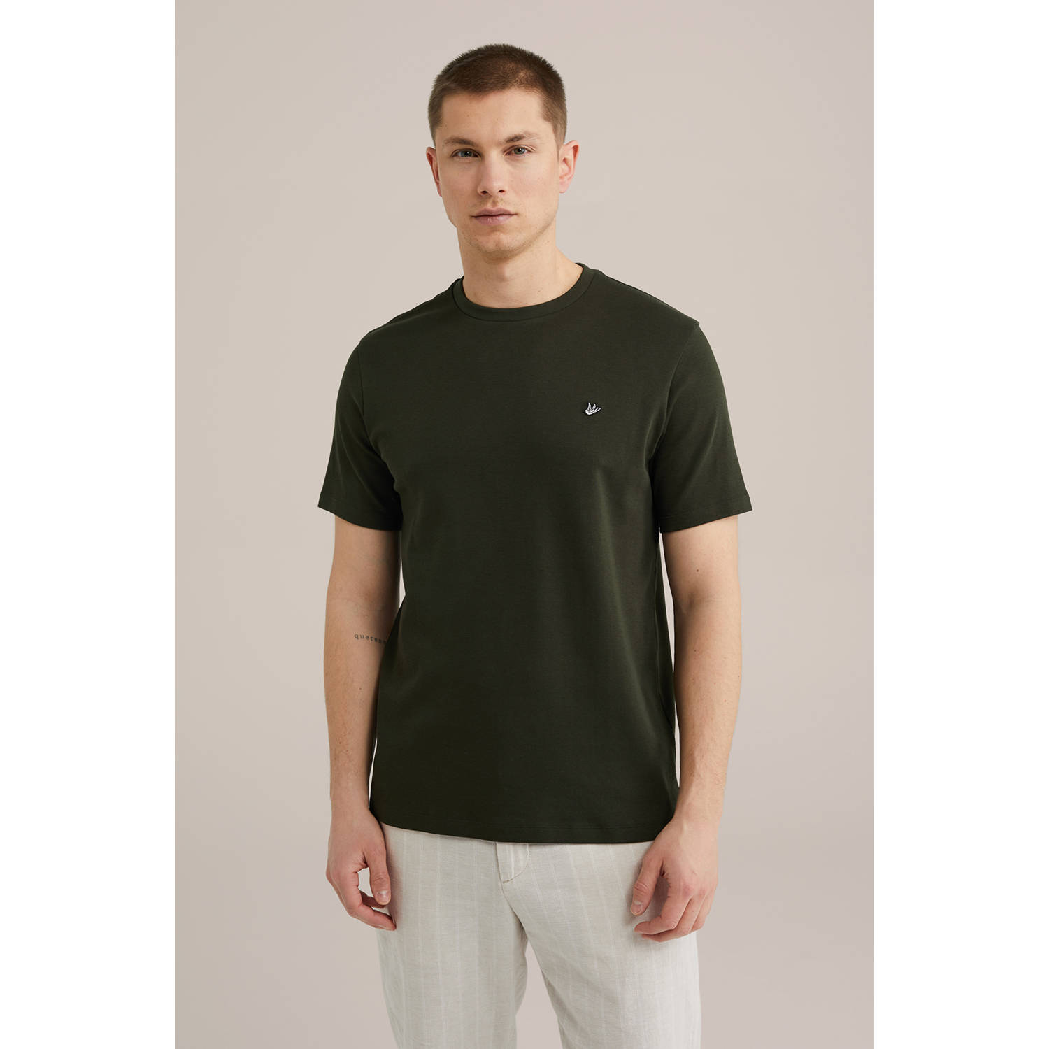 WE Fashion T-shirt donkergroen