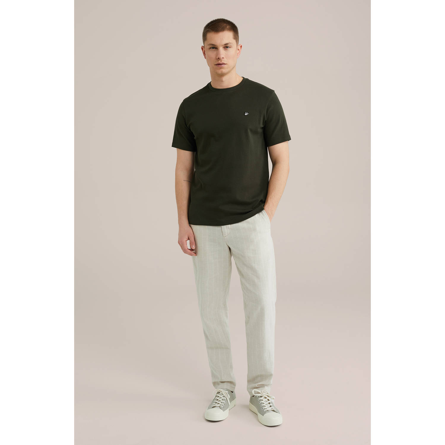 WE Fashion T-shirt donkergroen