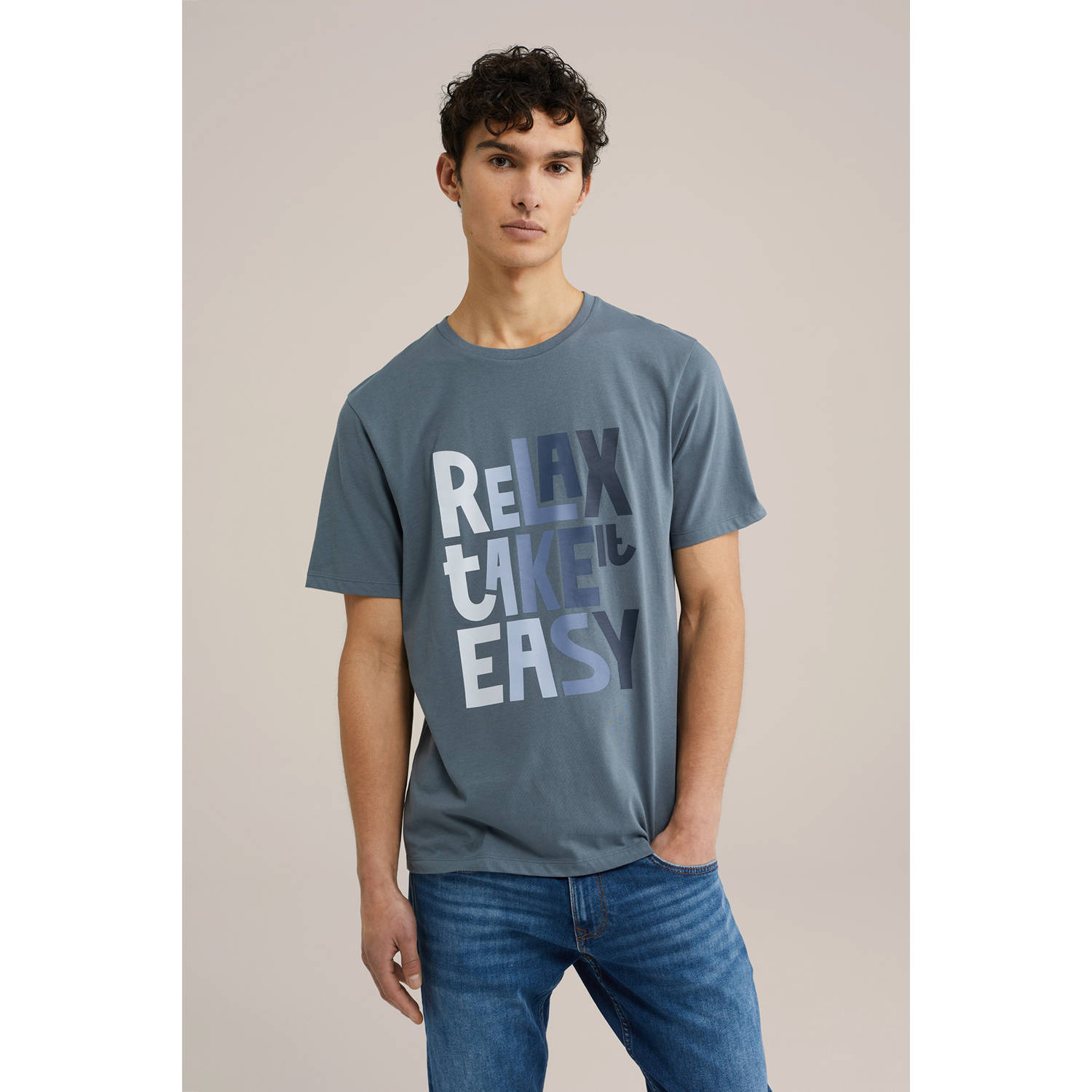 WE Fashion T-shirt grijsblauw