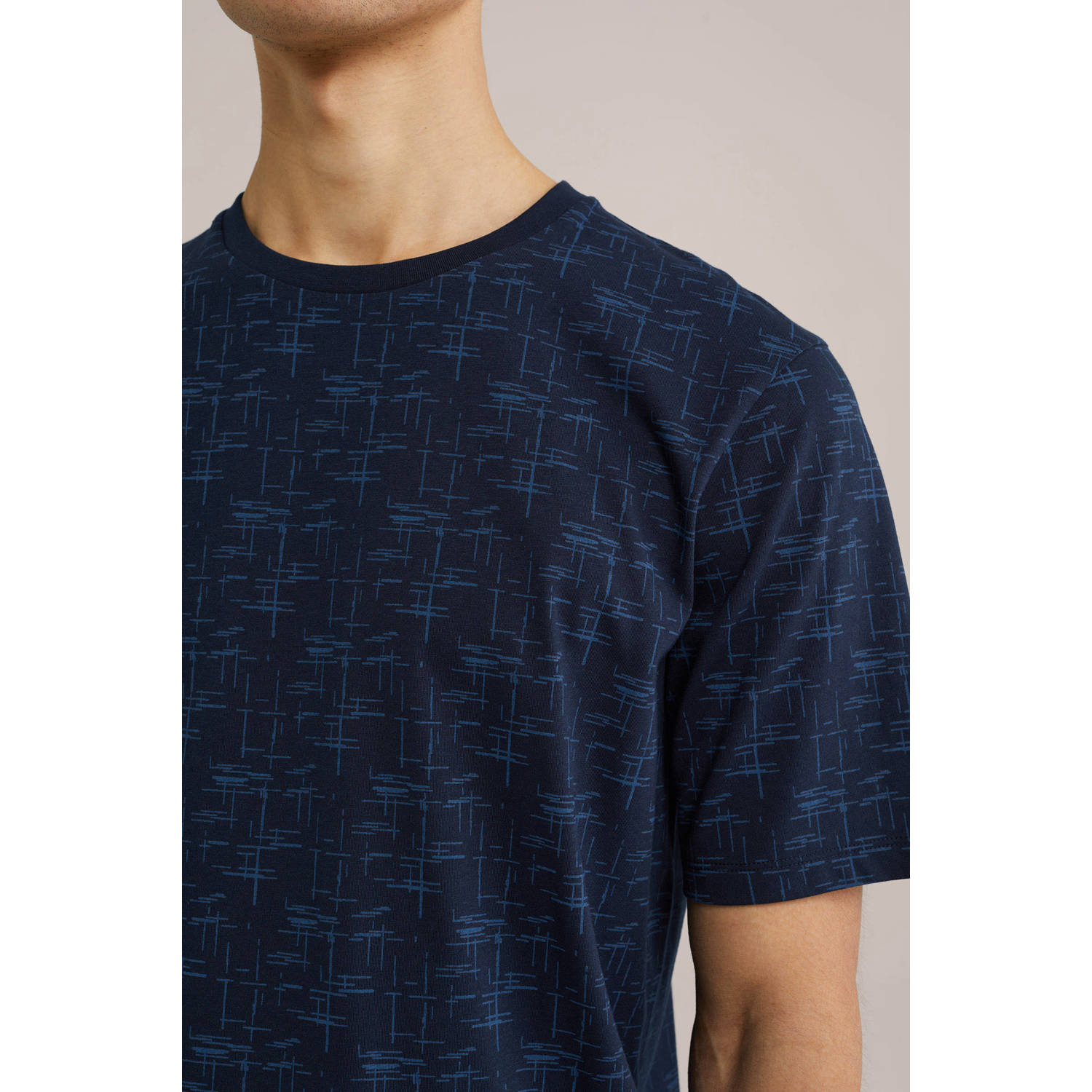 WE Fashion regular T-shirt donkerblauw
