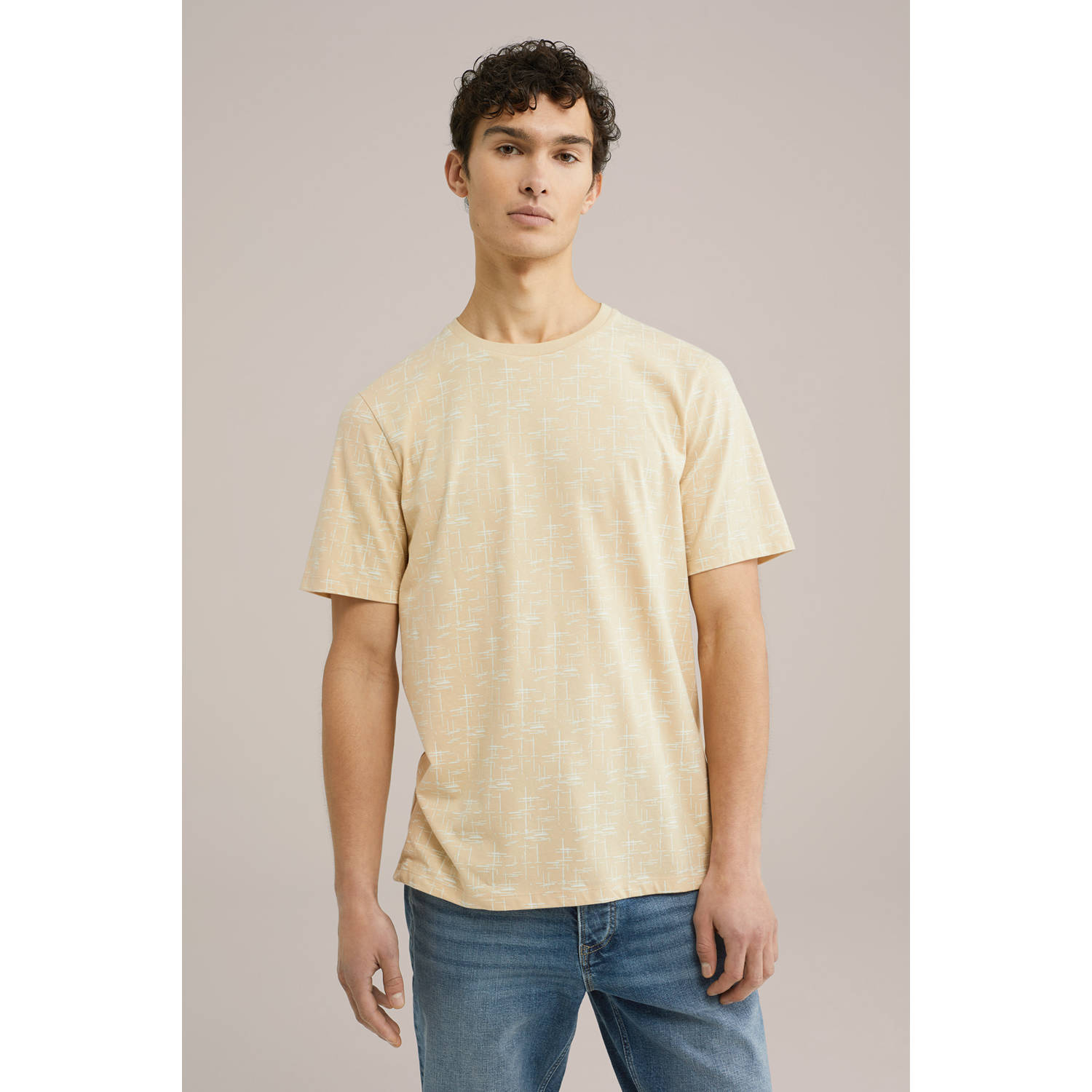 WE Fashion regular T-shirt geel