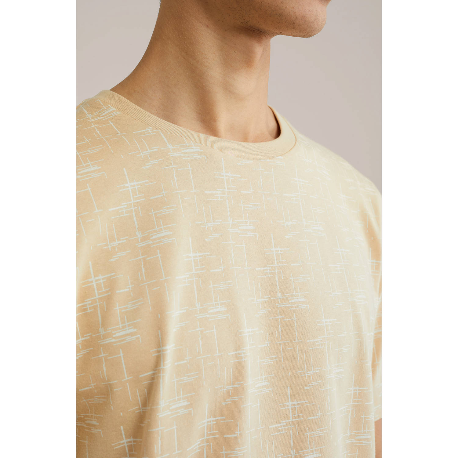 WE Fashion regular T-shirt geel