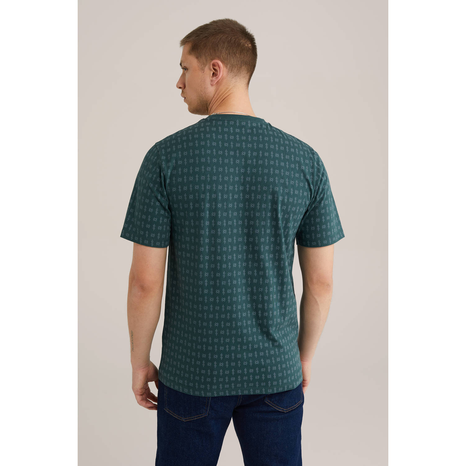 WE Fashion T-shirt donkergroen