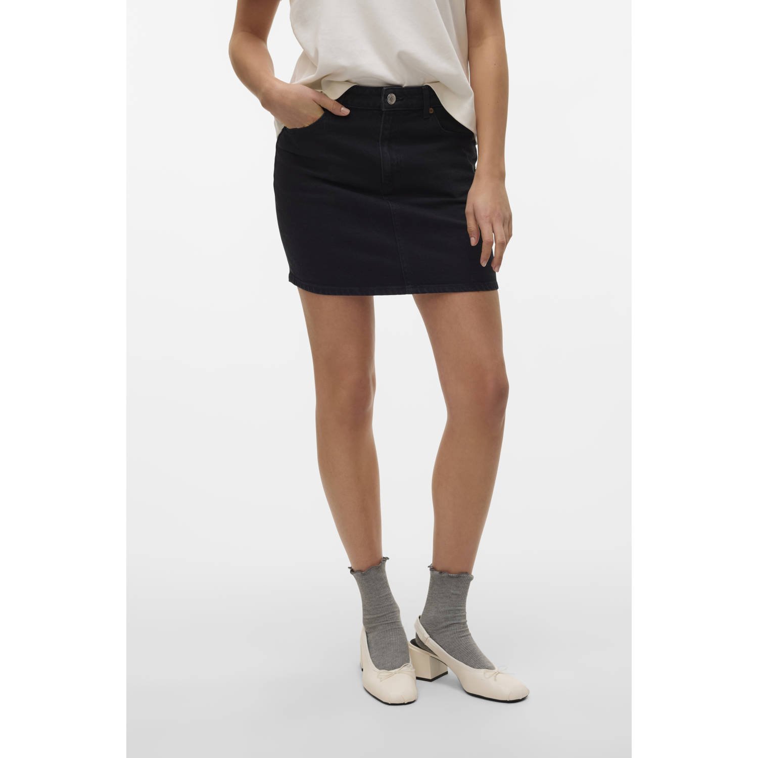Vero Moda Regular fit jeansrok met 5-pocketmodel model 'TESSA'