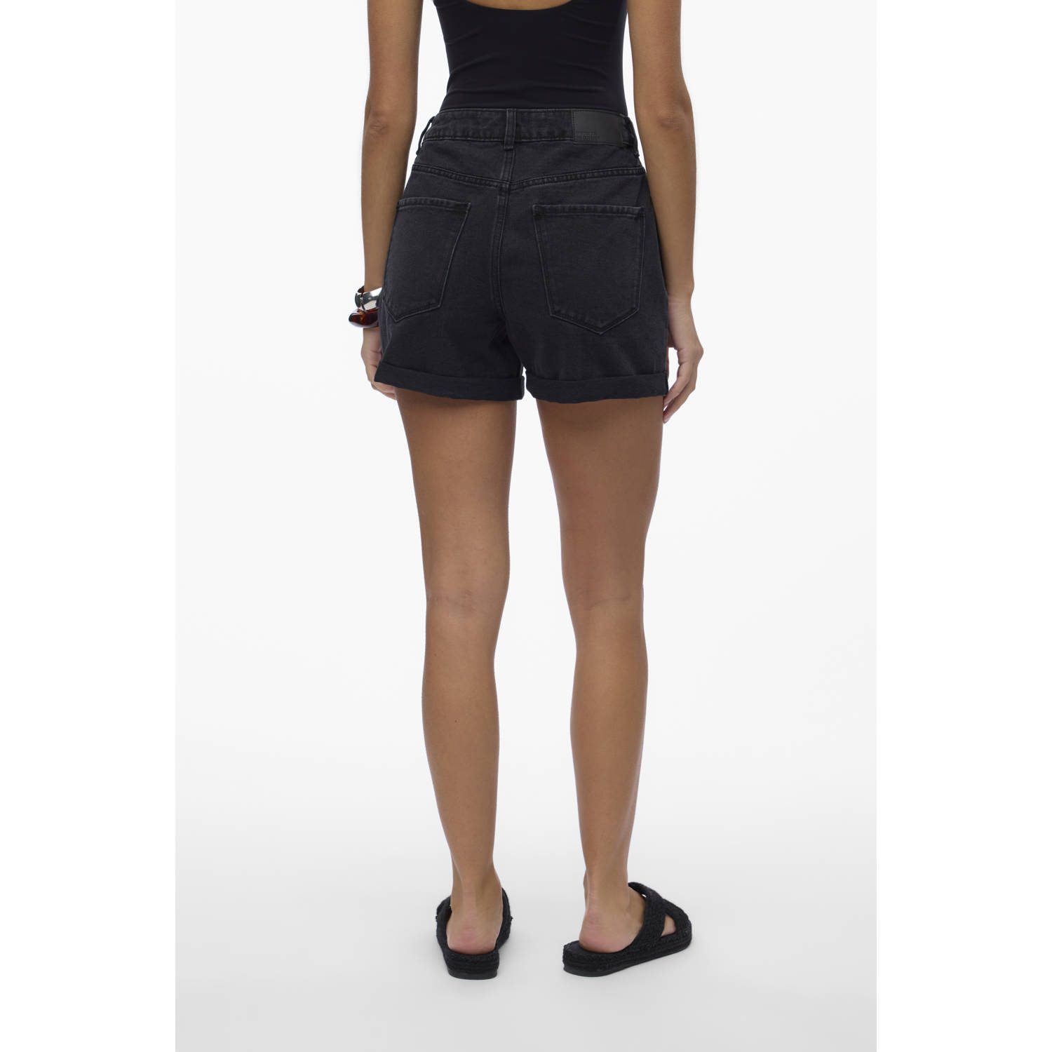 VERO MODA denim high waist short zwart