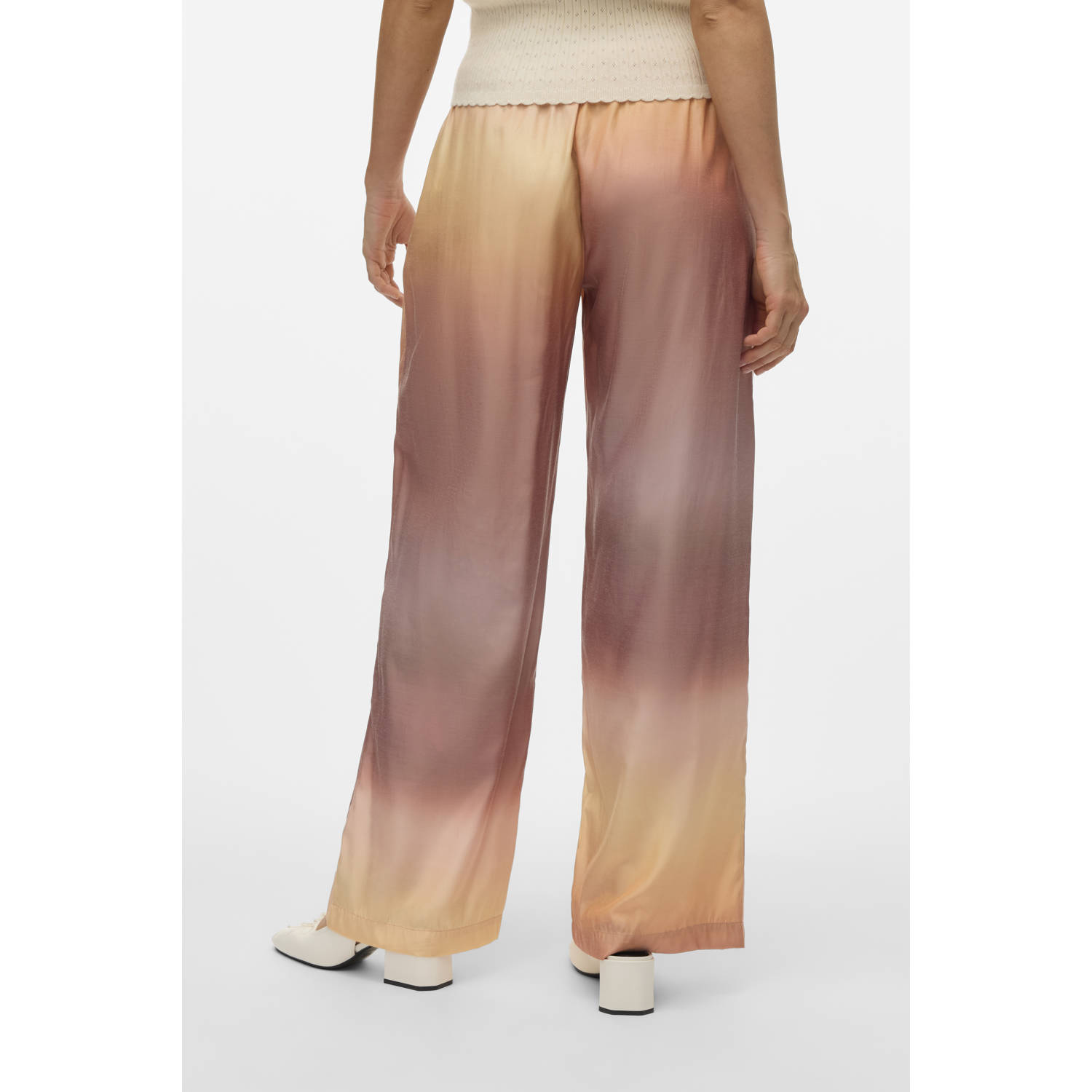 VERO MODA straight regular waist casual broek geel