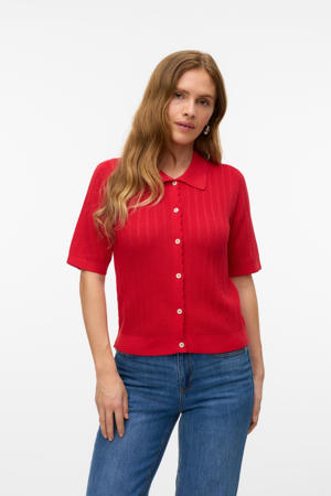 vest rood gebreid