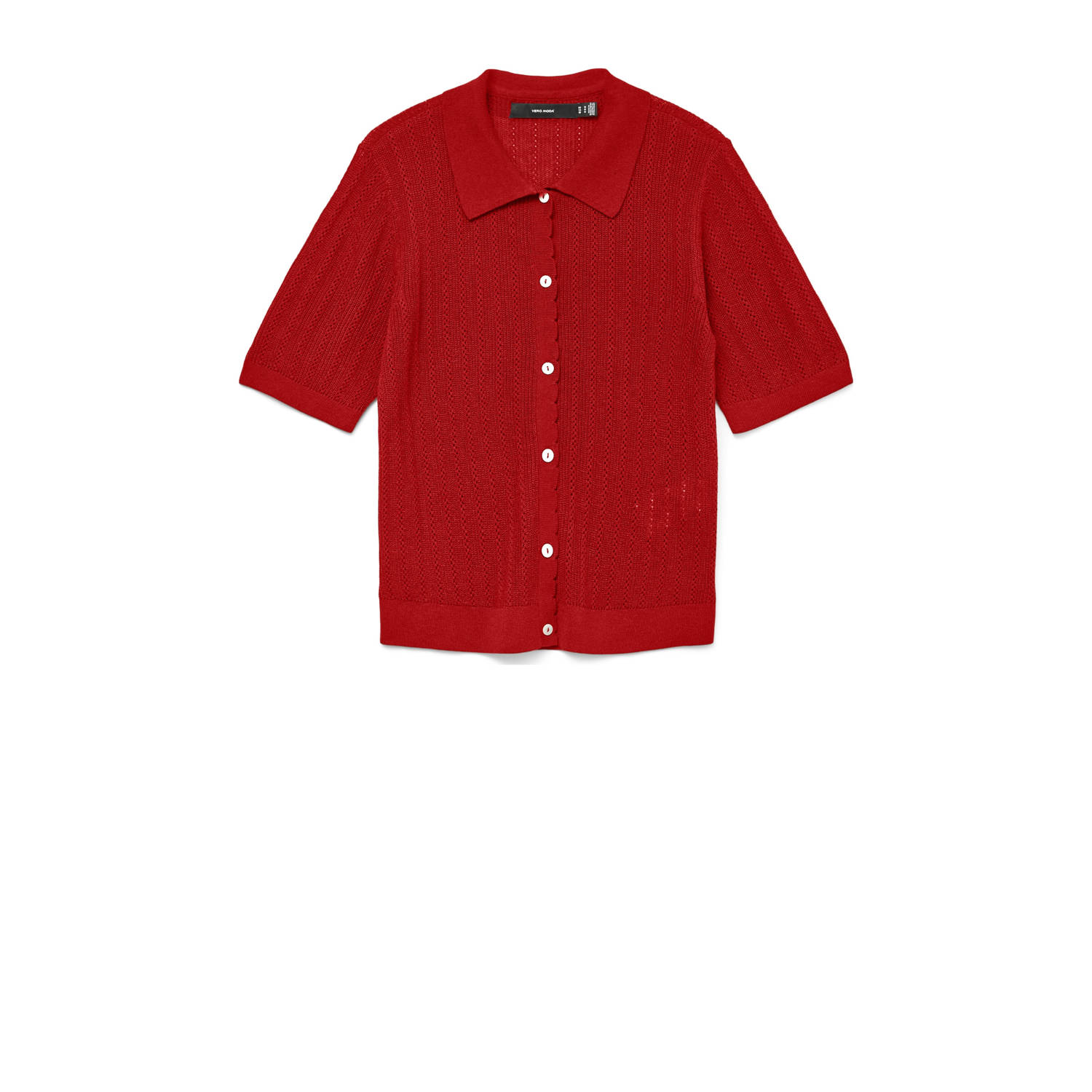 VERO MODA vest rood gebreid