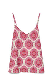 thumbnail: Lichtgrijze dames VERO MODA top van viscose met V-hals en geweven detail
