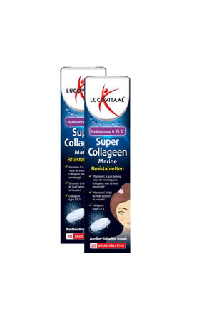 duopack Collageen Super Marine Bruistabletten - aardbei rabarber