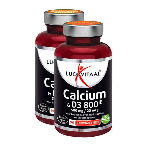 Lucovitaal Calcium 500mg + D3 20mcg -kauwtablet- Duopack afbeelding