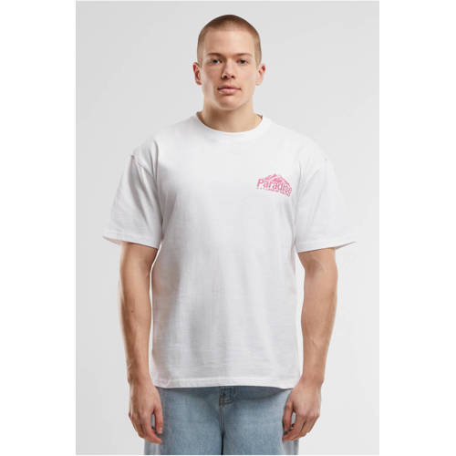 Mister Tee T-shirt met backprint wit afbeelding