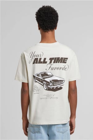 T-shirt met backprint beige