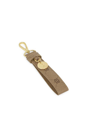 sleutelhanger met logoprint Yaela bruin