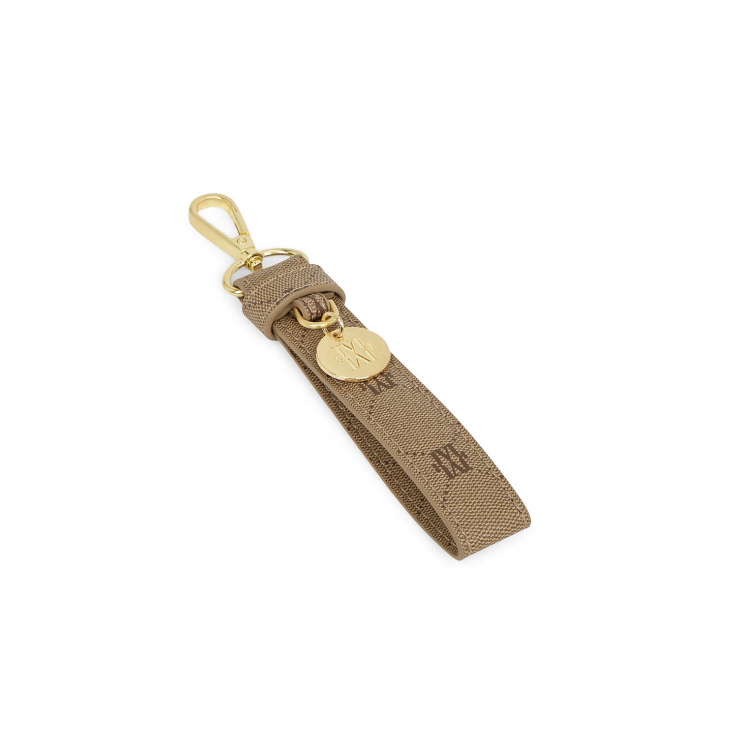 JOSH V sleutelhanger met logoprint Yaela bruin