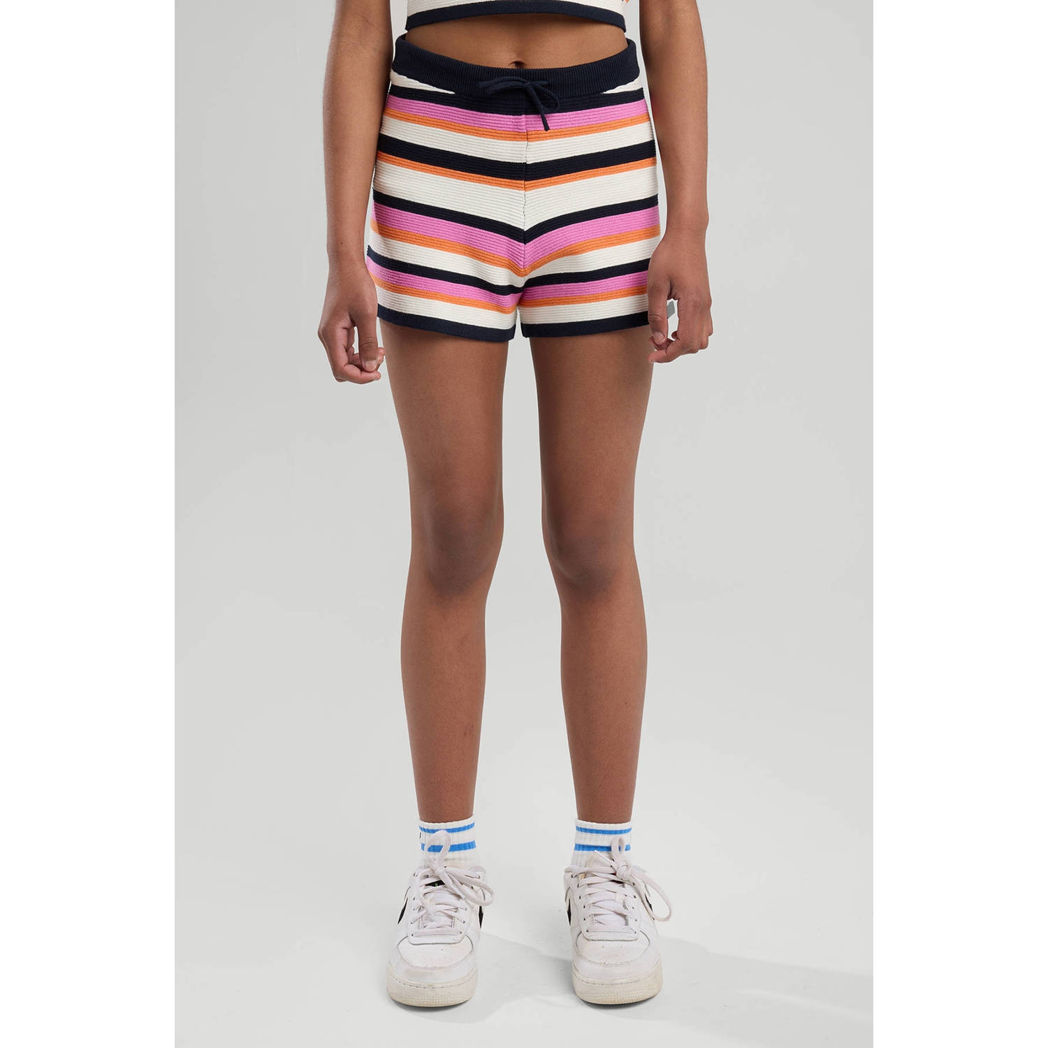 America Today sweatshort roze wit donkerblauw