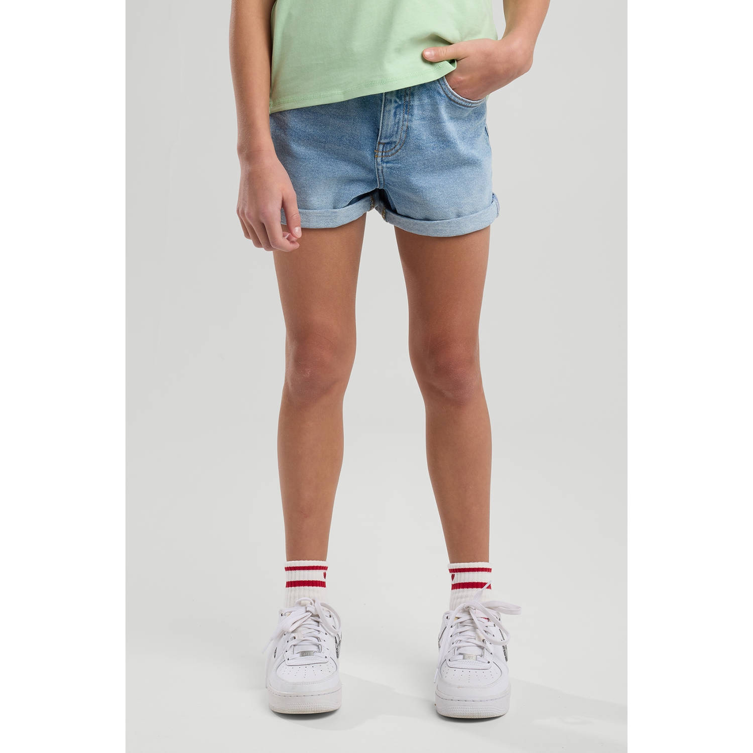 America Today denim short light blue denim