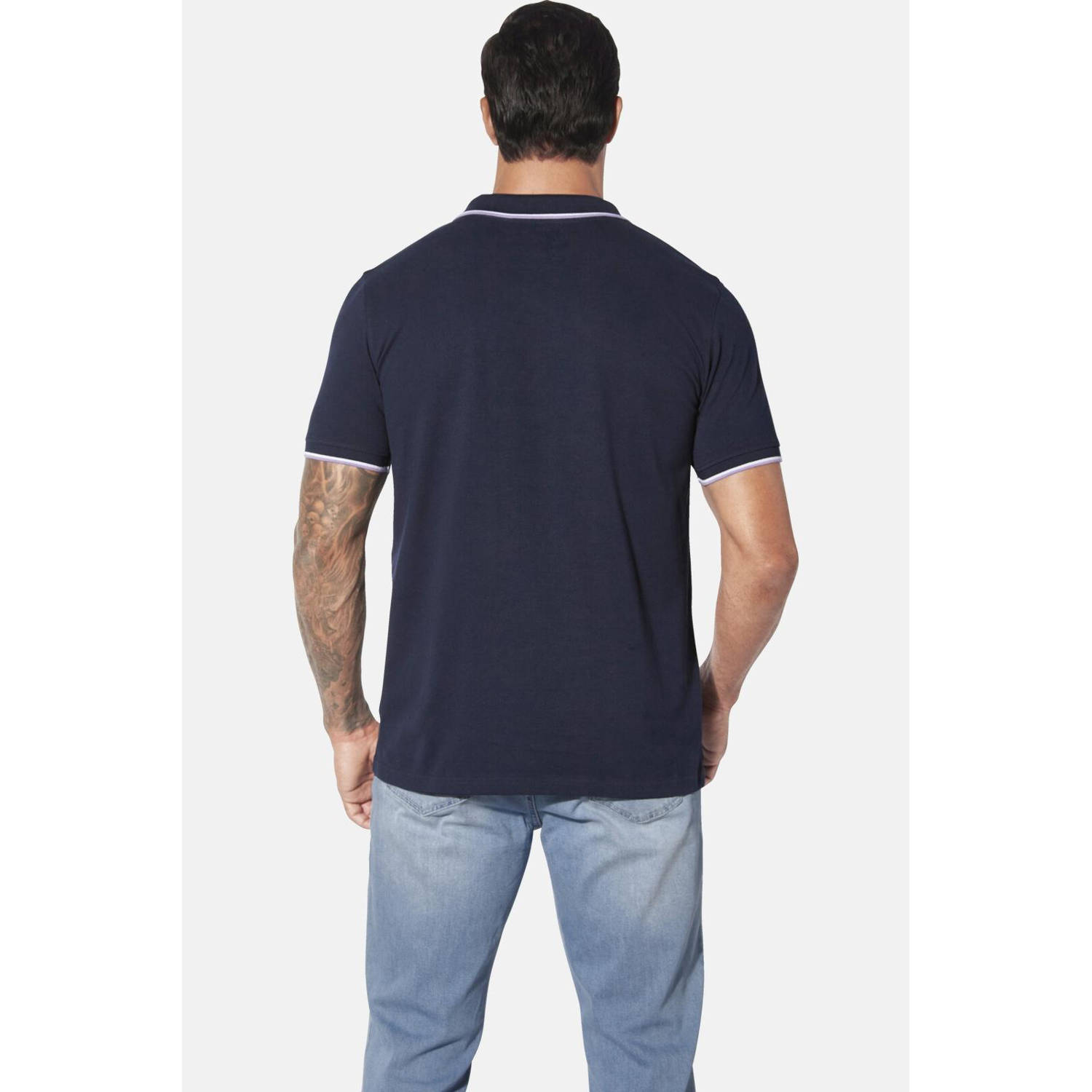 Jan Vanderstorm polo Plus Size PERDER donkerblaiuw