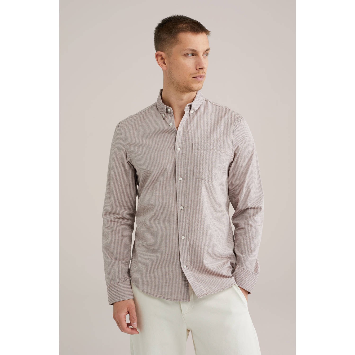 WE Fashion casual overhemd oudroze