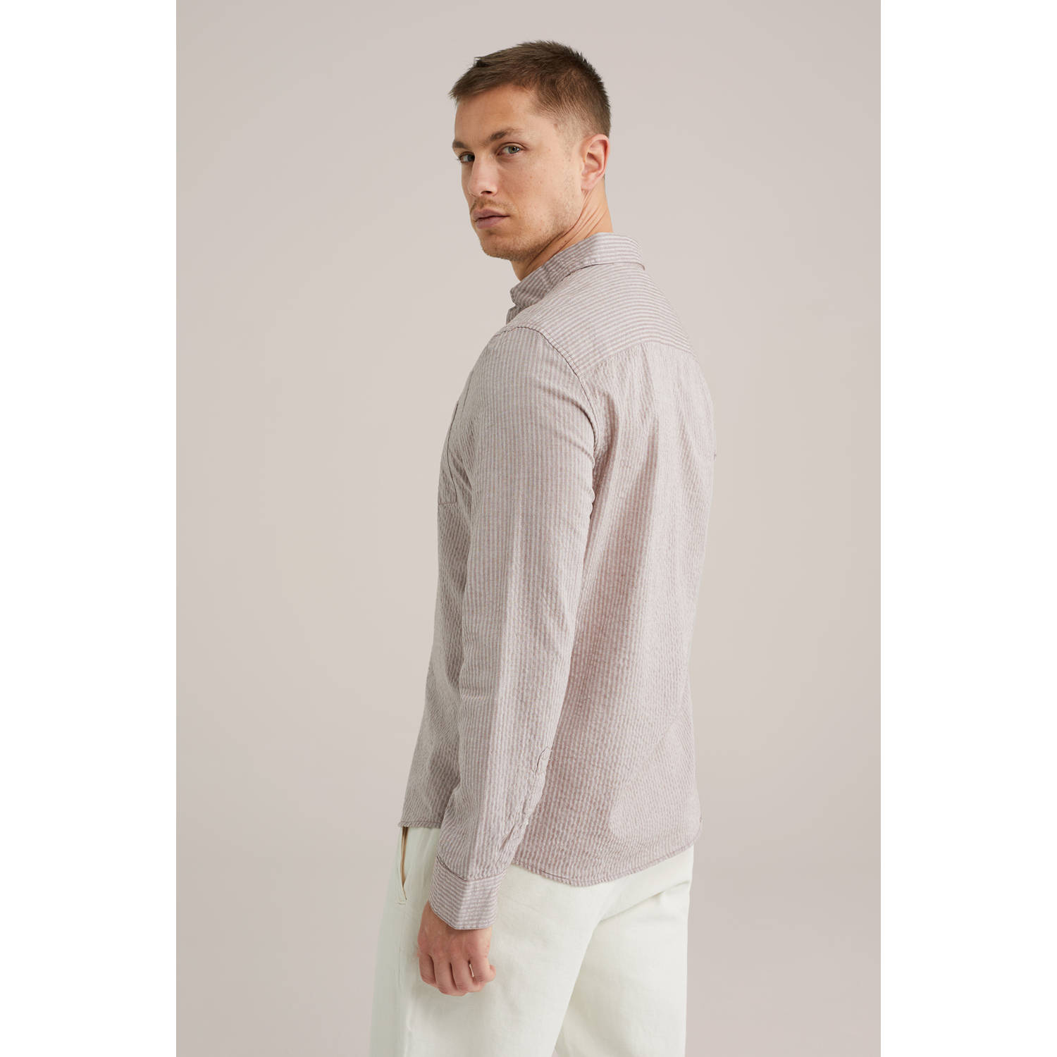 WE Fashion casual overhemd oudroze