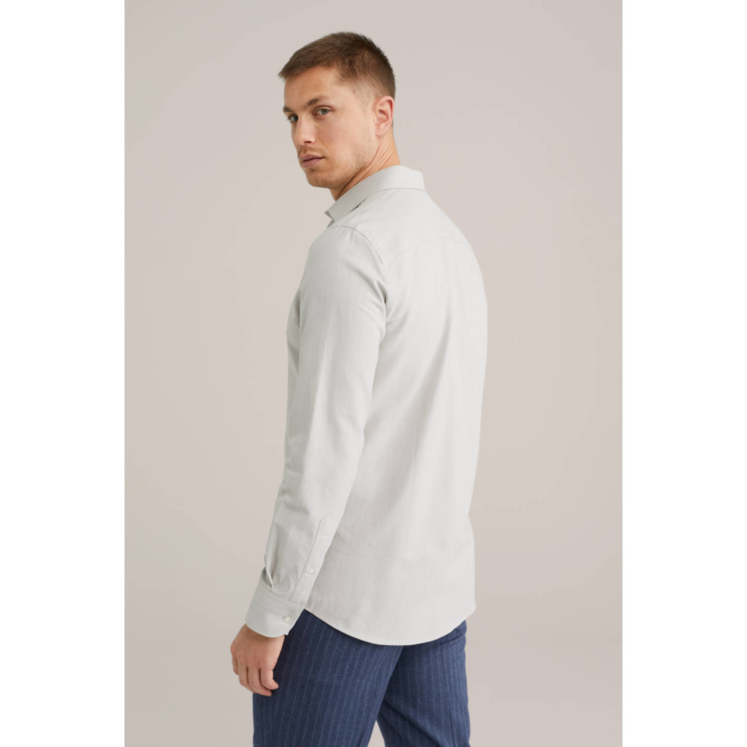WE Fashion zakelijk overhemd lichtgrijs