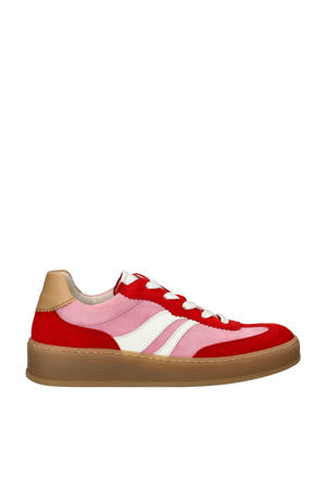 Comfort Optifit suède sneakers roze/rood