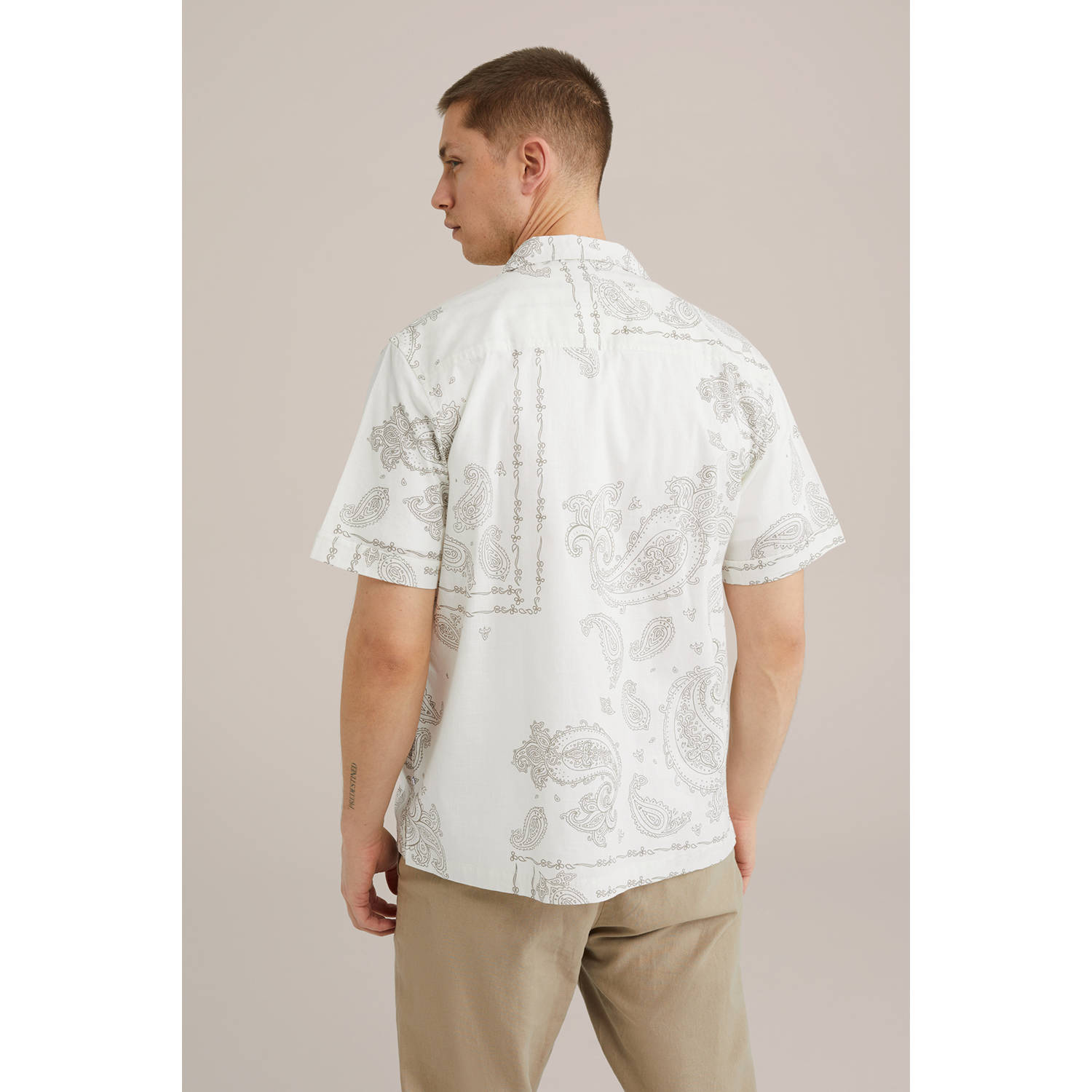 WE Fashion Blue Ridge casual overhemd wit