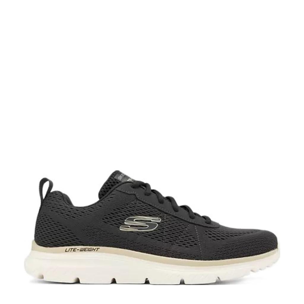 Zwarte heren Skechers sneakers van synthetisch/textiel met veters