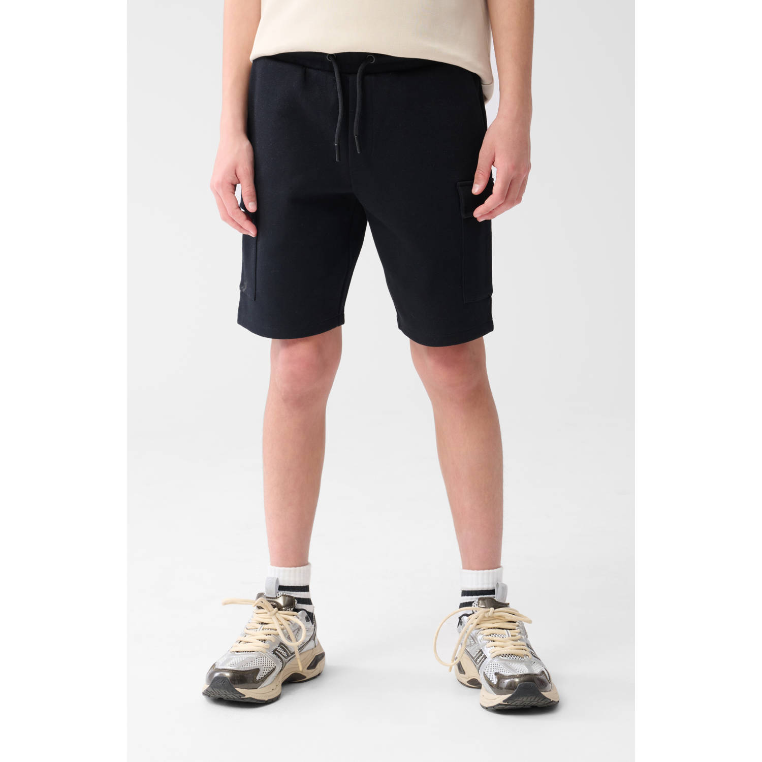Shoeby regular fit sweatshort antraciet