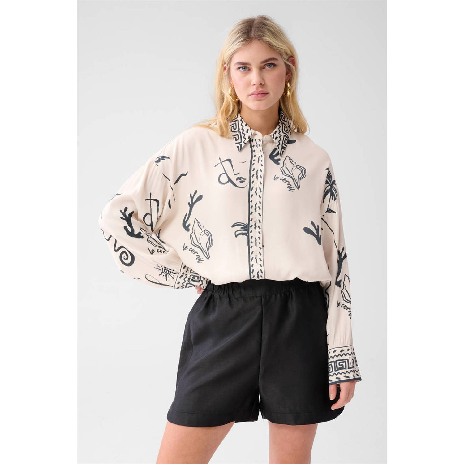 Shoeby regular high waist casual short zwart