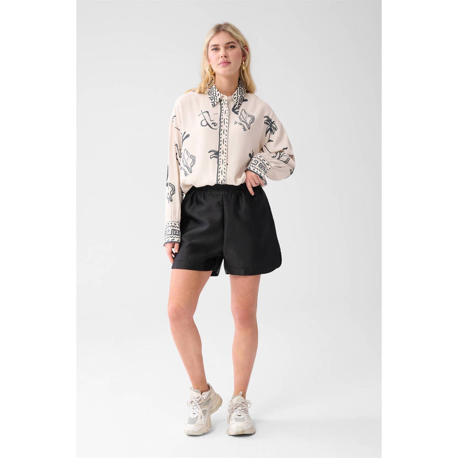 Shoeby regular high waist casual short zwart