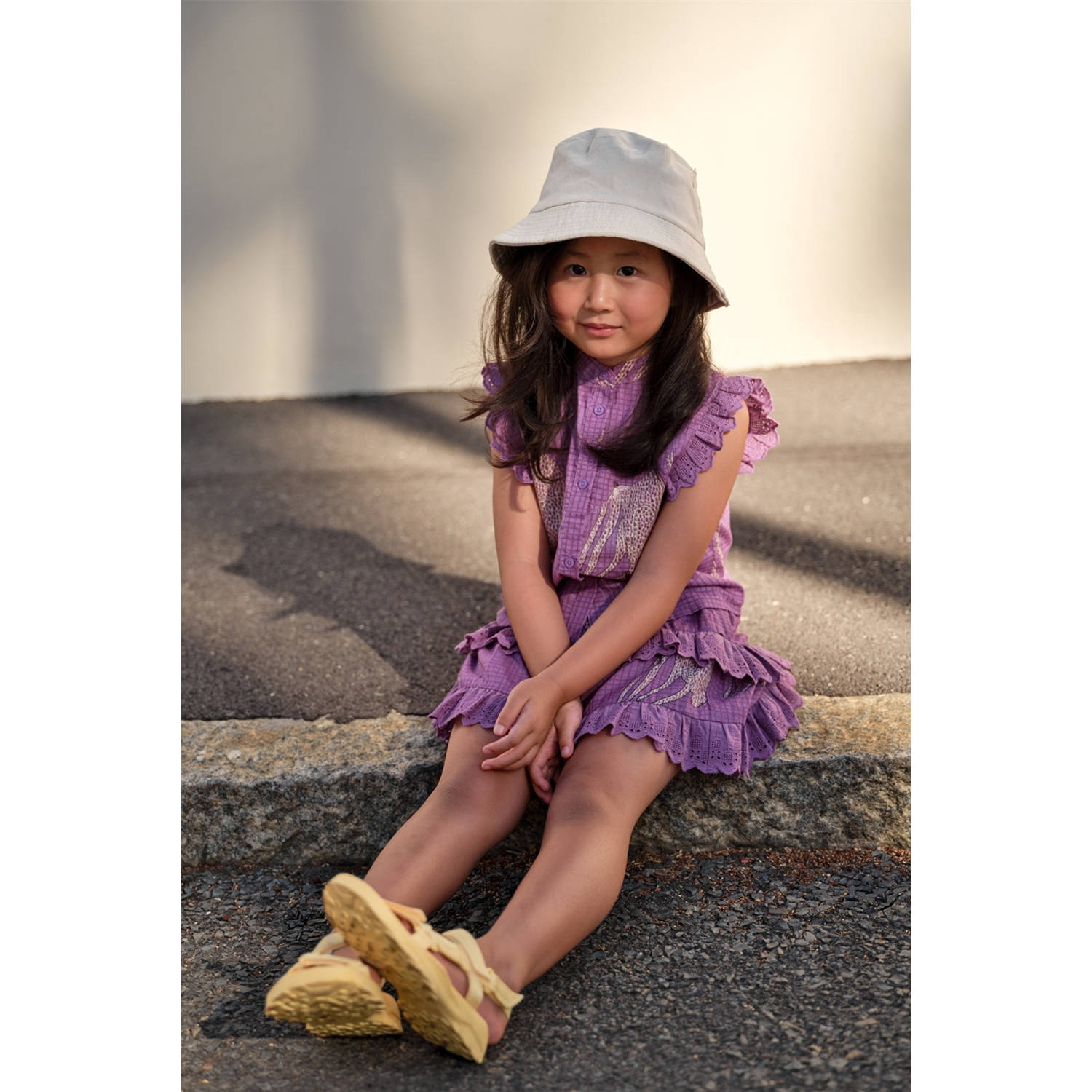 Shoeby blouse paars broderie
