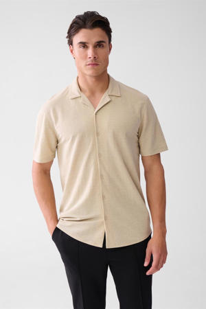 casual overhemd beige
