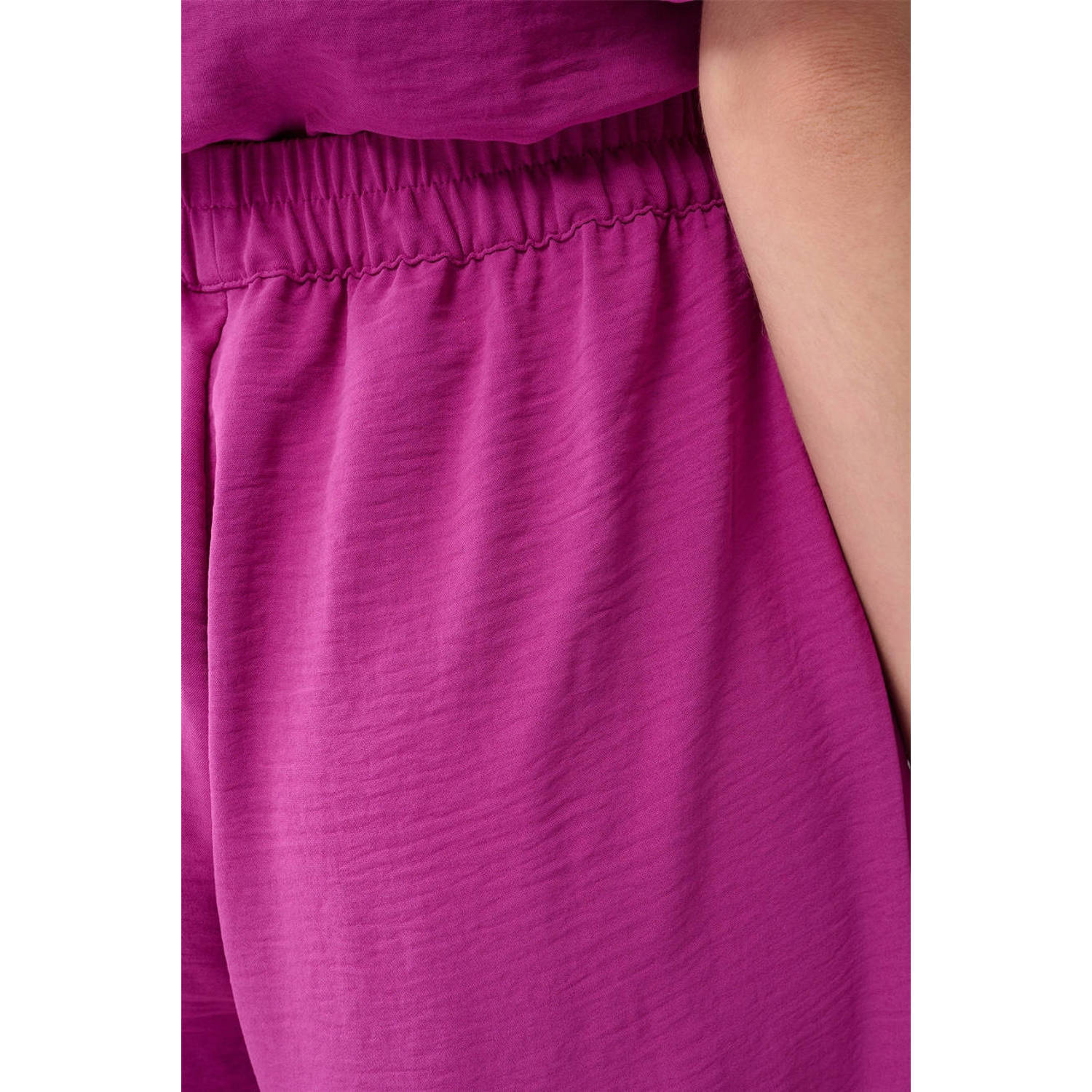 Shoeby wide leg high waist casual broek paars