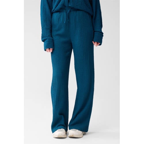 Shoeby wide leg high waist broek turquoise afbeelding
